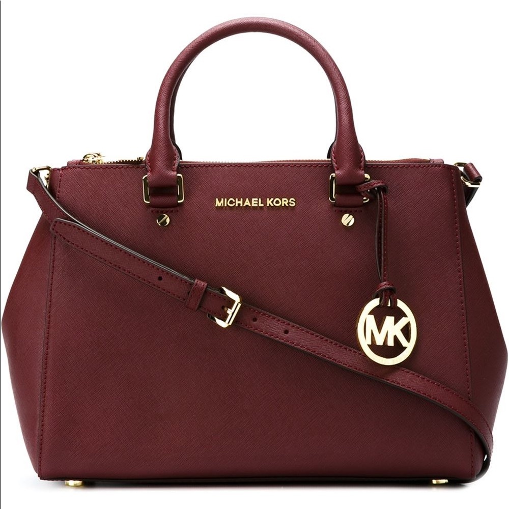 Michael Kors Medium Sutton Satchel Merlot